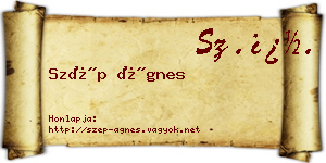 Szép Ágnes névjegykártya