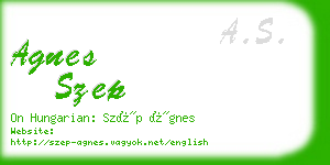 agnes szep business card
